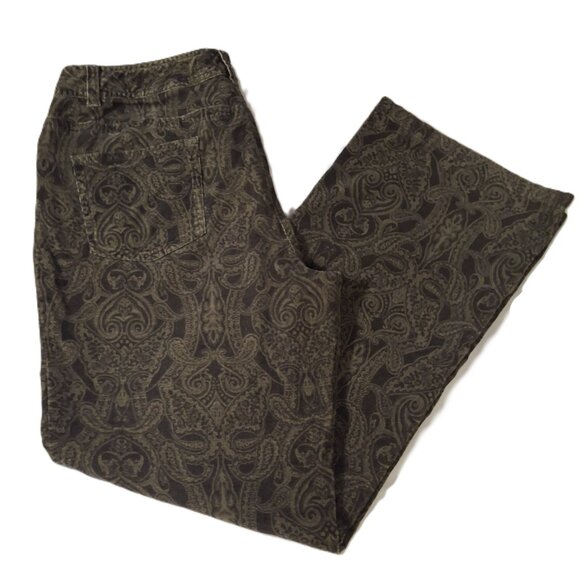 Jeanne Pierre Vintage Y2K Boho Hippie Festival Flared Paisley Corduroy Velvet - Picture 3 of 15